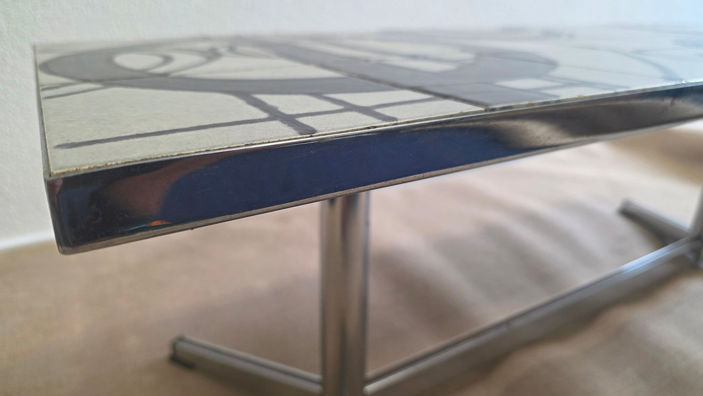 Vintage keramische salontafel | België, jaren 60–70 - M003