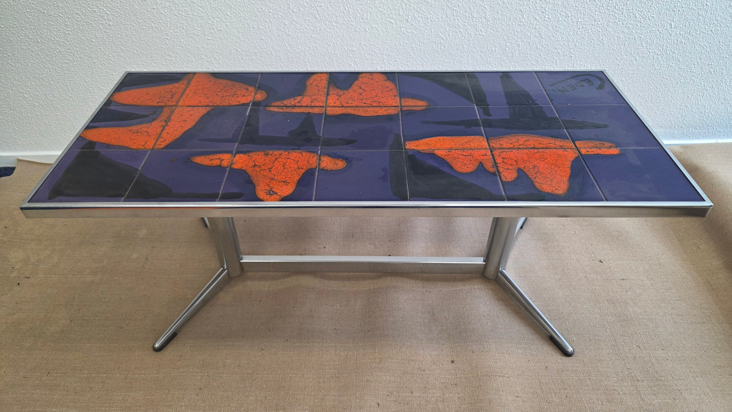 Vintage ADRI Belgique keramische tegelsalontafel – jaren 60/70 - M002