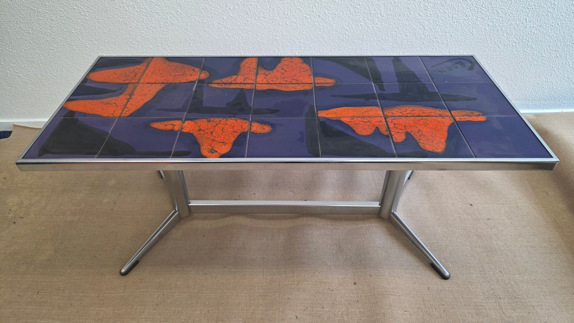 Vintage ADRI Belgique keramische tegelsalontafel – jaren 60/70 - M002