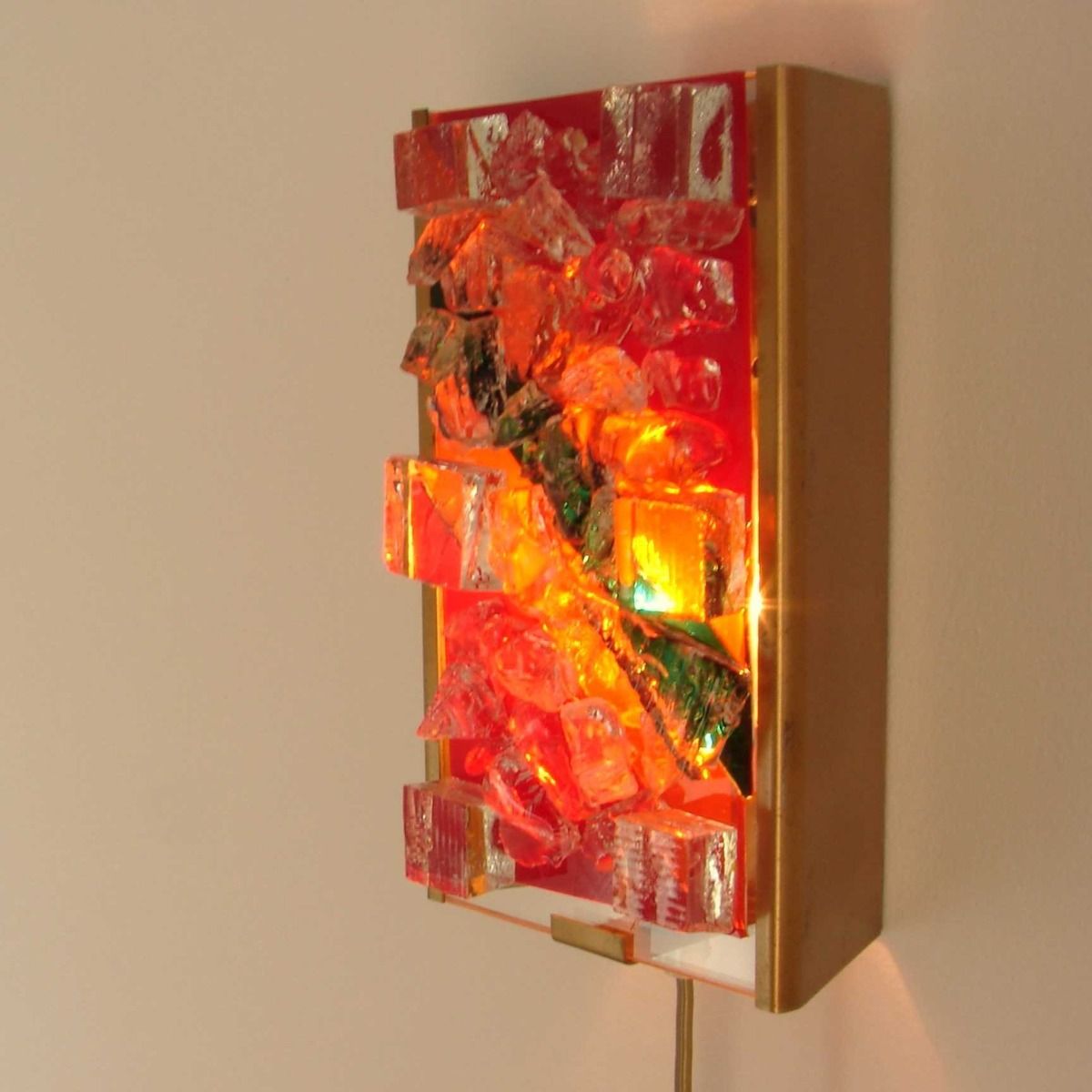 Gebrüder Cosack - GECOS Wandlamp | Gebrüder Cosack | Jaren 60 | Glas | Gefused
