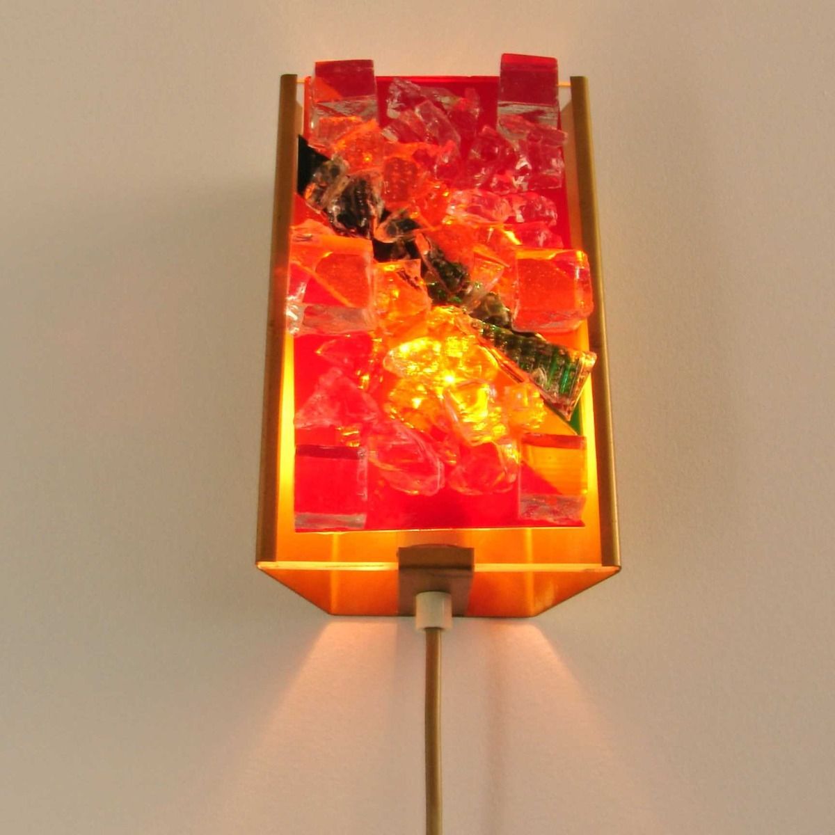 Gebrüder Cosack - GECOS Wandlamp | Gebrüder Cosack | Jaren 60 | Glas | Gefused