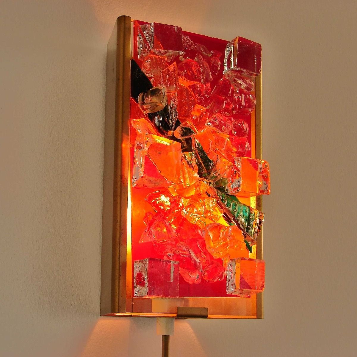 Gebrüder Cosack - GECOS Wandlamp | Gebrüder Cosack | Jaren 60 | Glas | Gefused