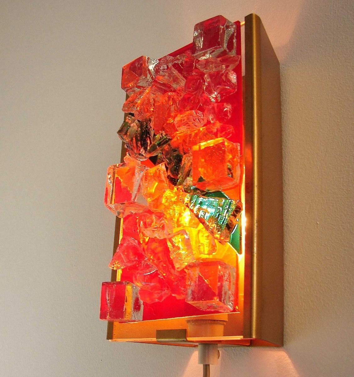 Gebrüder Cosack - GECOS Wandlamp | Gebrüder Cosack | Jaren 60 | Glas | Gefused