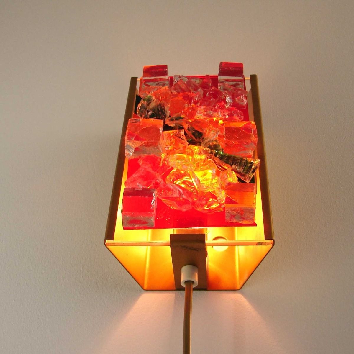 Gebrüder Cosack - GECOS Wandlamp | Gebrüder Cosack | Jaren 60 | Glas | Gefused
