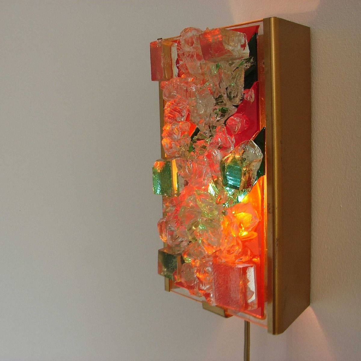 Gebrüder Cosack - GECOS Wandlamp | Gebrüder Cosack | Jaren 60 | Glas | Gefused