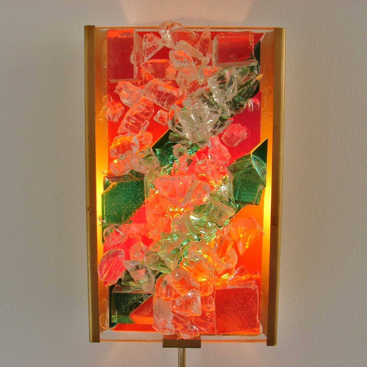 Gebrüder Cosack - GECOS Wandlamp | Gebrüder Cosack | Jaren 60 | Glas | Gefused