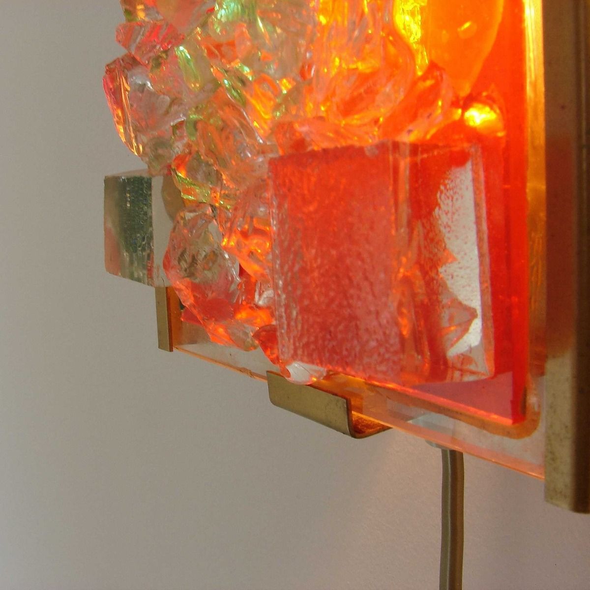 Gebrüder Cosack - GECOS Wandlamp | Gebrüder Cosack | Jaren 60 | Glas | Gefused