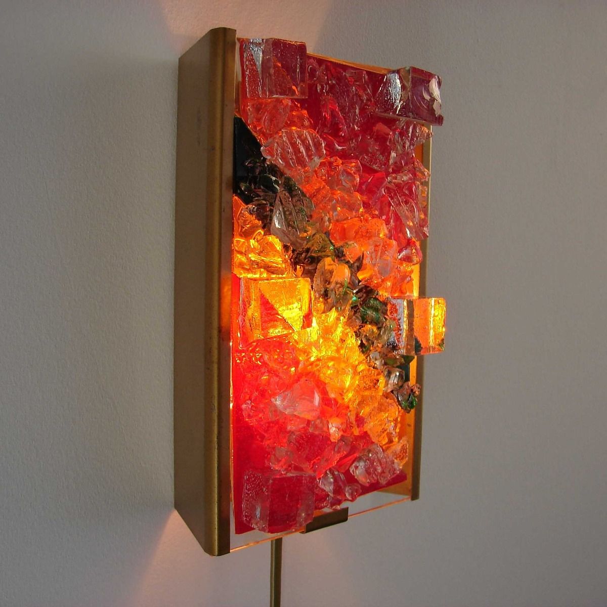 Gebrüder Cosack - GECOS Wandlamp | Gebrüder Cosack | Jaren 60 | Glas | Gefused