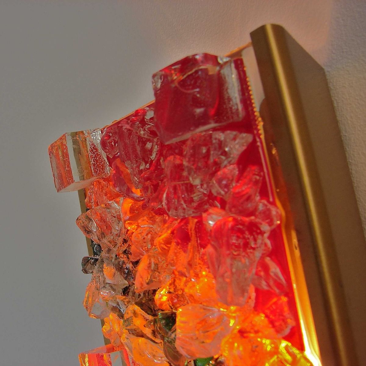 Gebrüder Cosack - GECOS Wandlamp | Gebrüder Cosack | Jaren 60 | Glas | Gefused