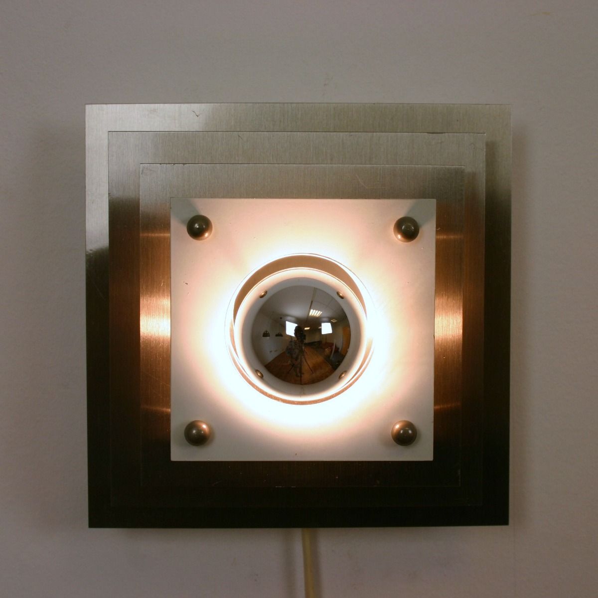 Lyfa Wandlamp | Jaren 60 | RVS