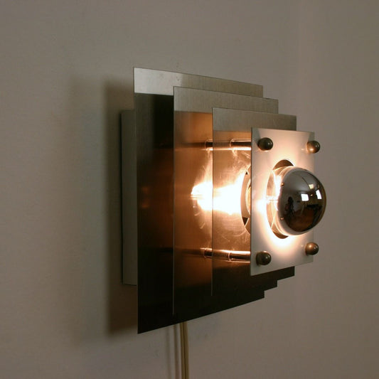Lyfa Wandlamp, Jaren 60, RVS