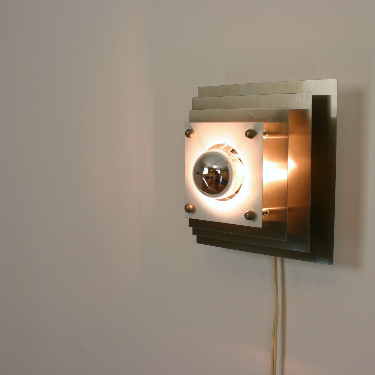 Lyfa Wandlamp | Jaren 60 | RVS