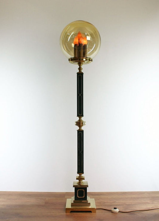 JJ Adnet Vloerlamp, Jacques Adnet, Jaren 30, Glas