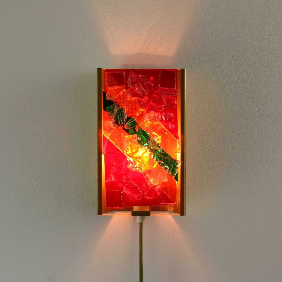 Gebrüder Cosack - GECOS Wandlamp | Gebrüder Cosack | Jaren 60 | Glas | Gefused