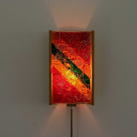 Gebrüder Cosack - GECOS Wandlamp | Gebrüder Cosack | Jaren 60 | Glas | Gefused