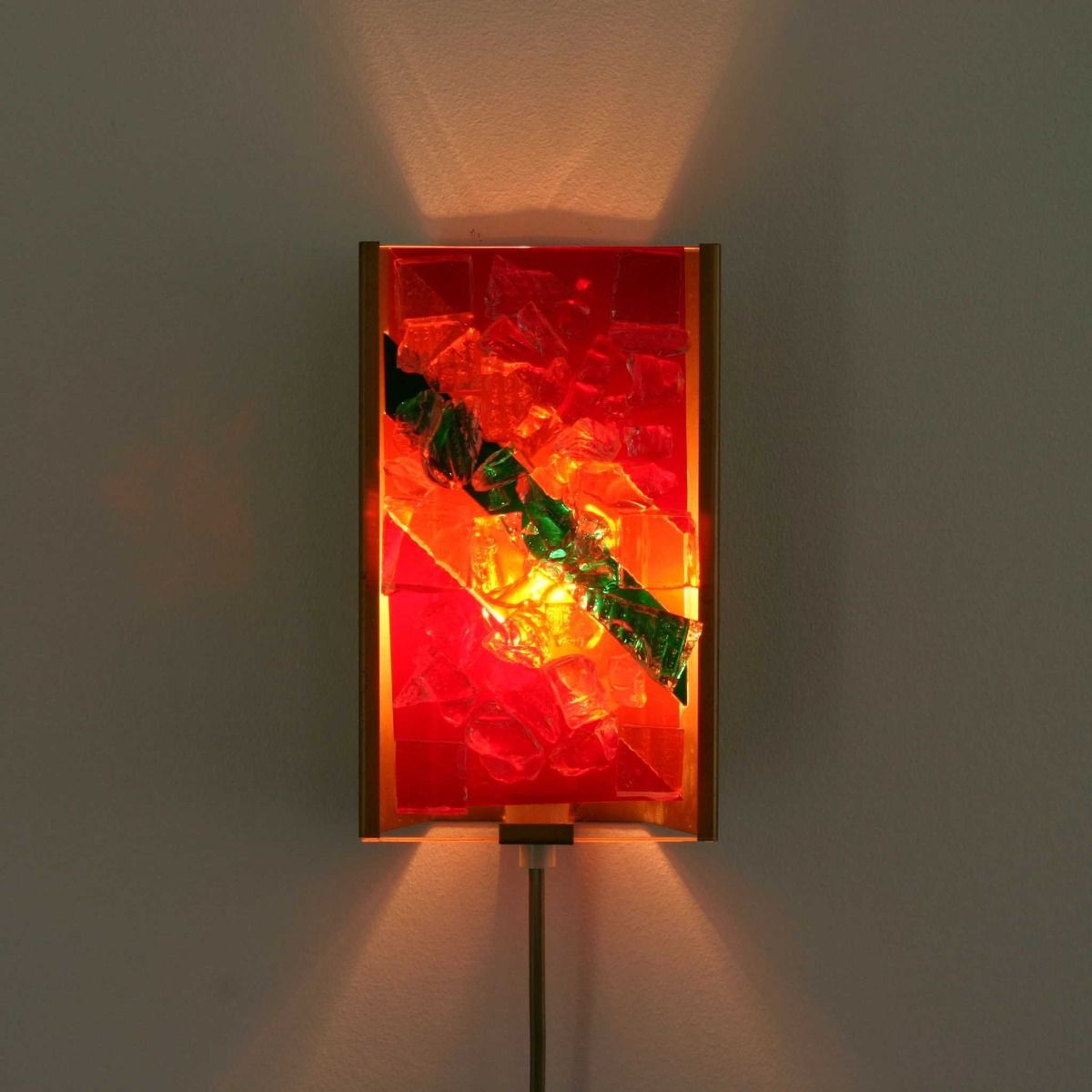 Gebrüder Cosack - GECOS Wandlamp | Gebrüder Cosack | Jaren 60 | Glas | Gefused