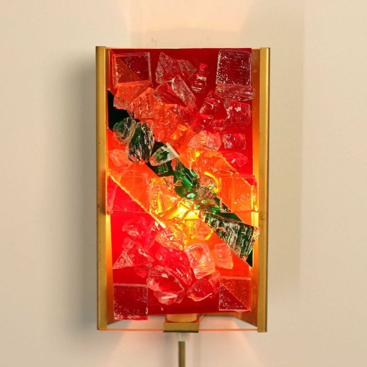 Gebrüder Cosack - GECOS Wandlamp | Gebrüder Cosack | Jaren 60 | Glas | Gefused