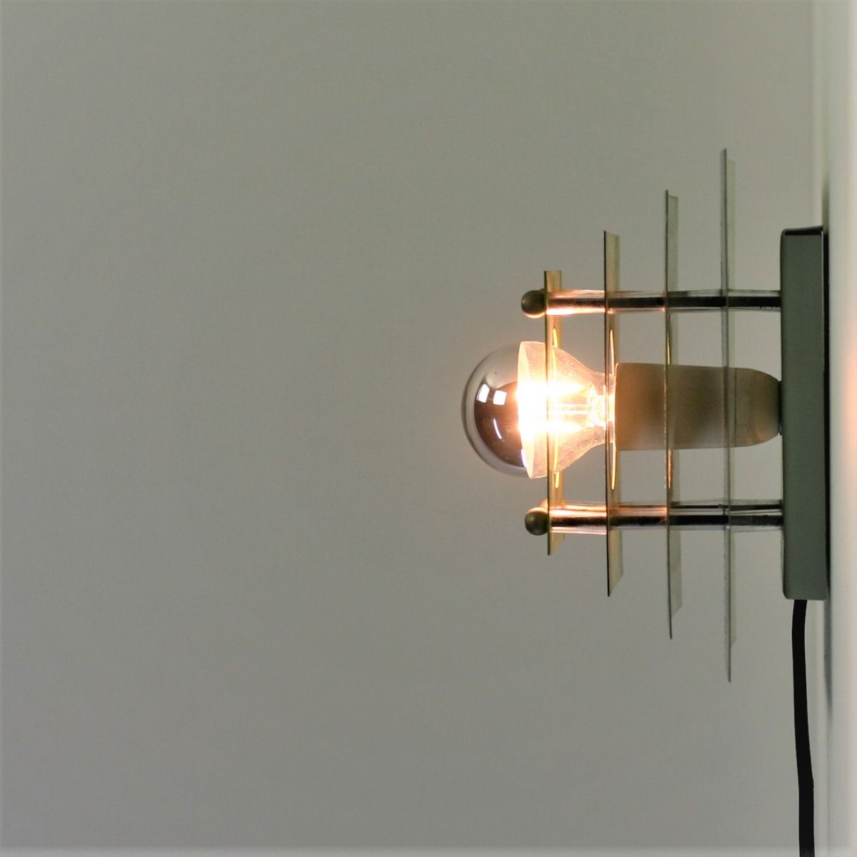 Lyfa Denemarken Kubistische Wandlamp | Jaren 60 - 70 | Metaal