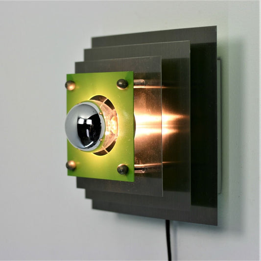 Lyfa Denemarken Kubistische Wandlamp | Jaren 60 - 70 | Metaal