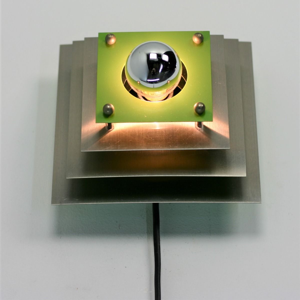 Lyfa Denemarken Kubistische Wandlamp | Jaren 60 - 70 | Metaal