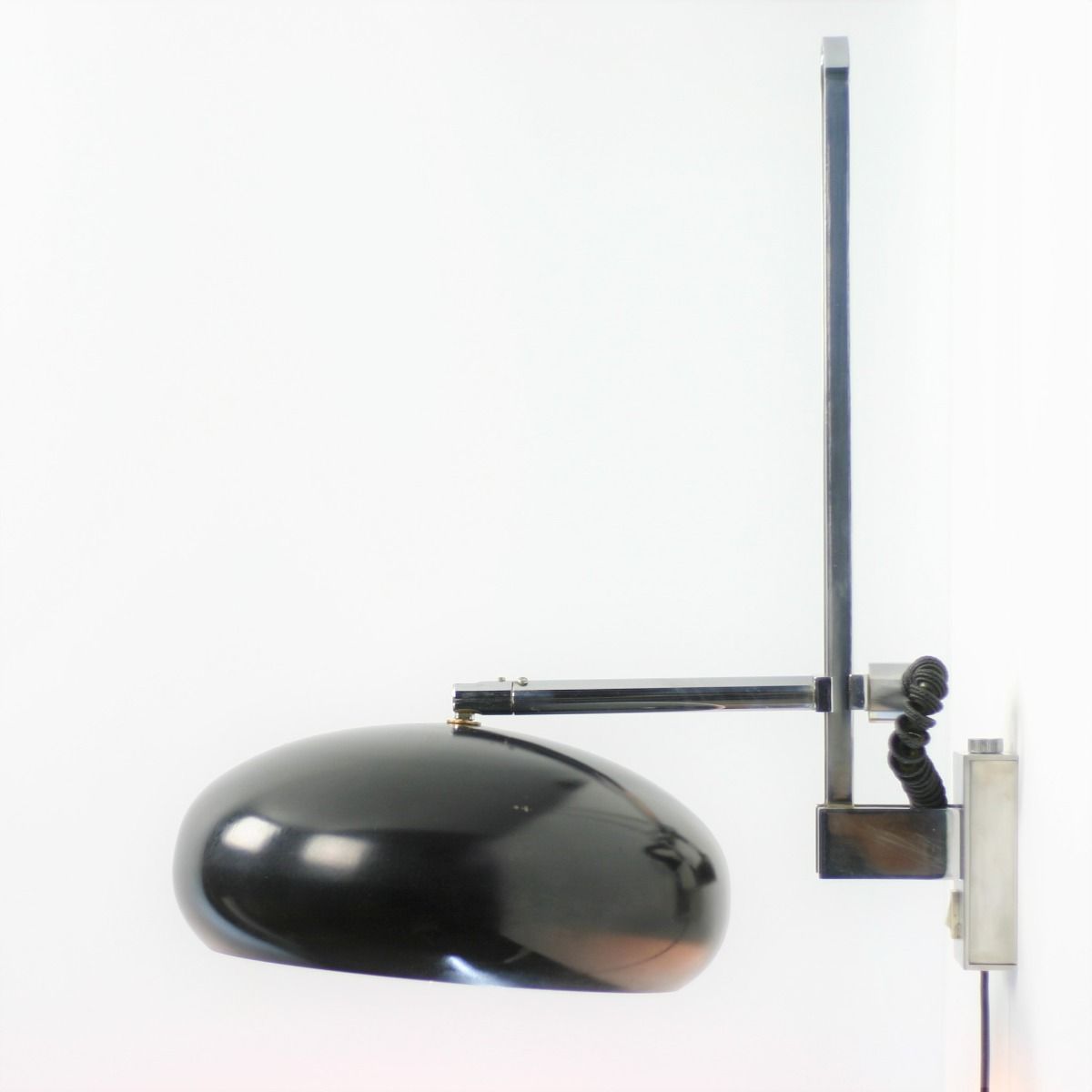 Bauhaus stijl chromen wandlamp | Metaal