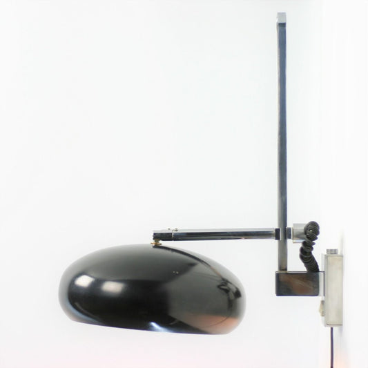 Bauhaus stijl chromen wandlamp | Metaal